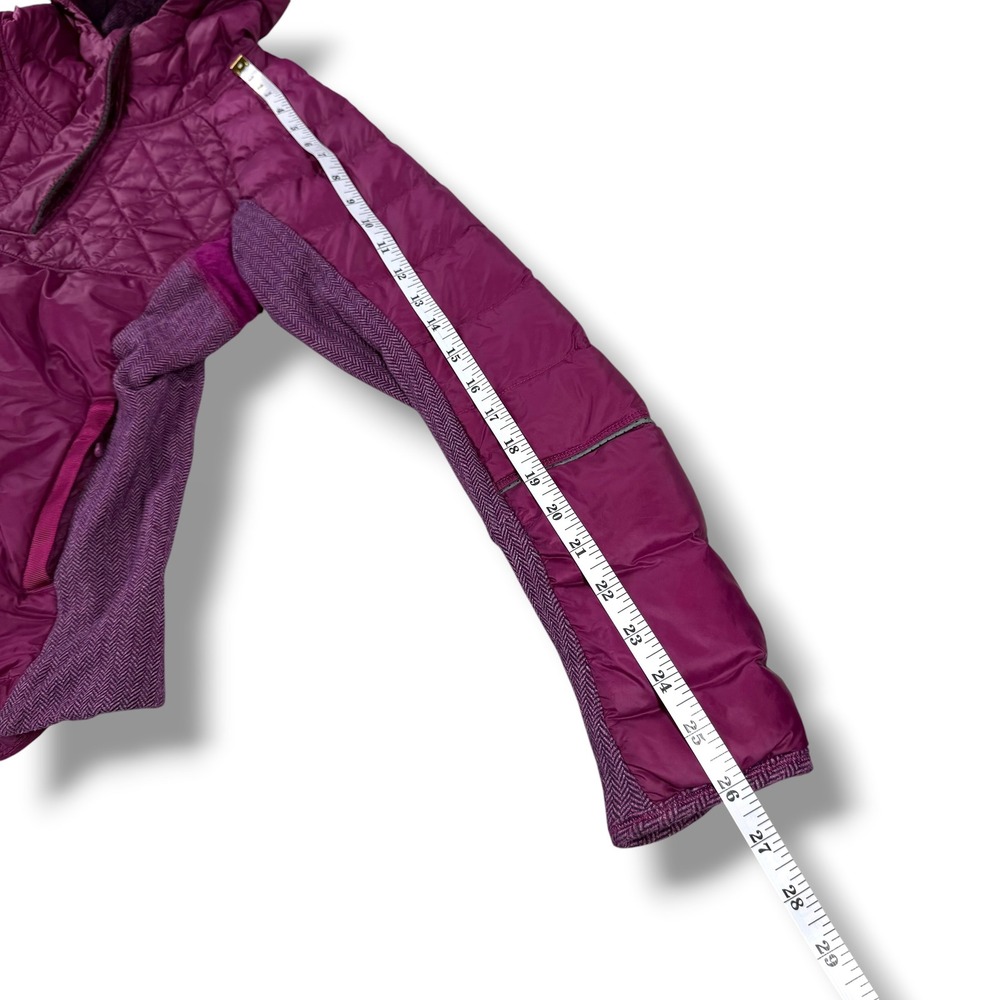 Ivivva (by Lululemon) Up to Snow Good Down Puffer Hooded Jacket Girls 14 Purple - Picture 15 of 15
